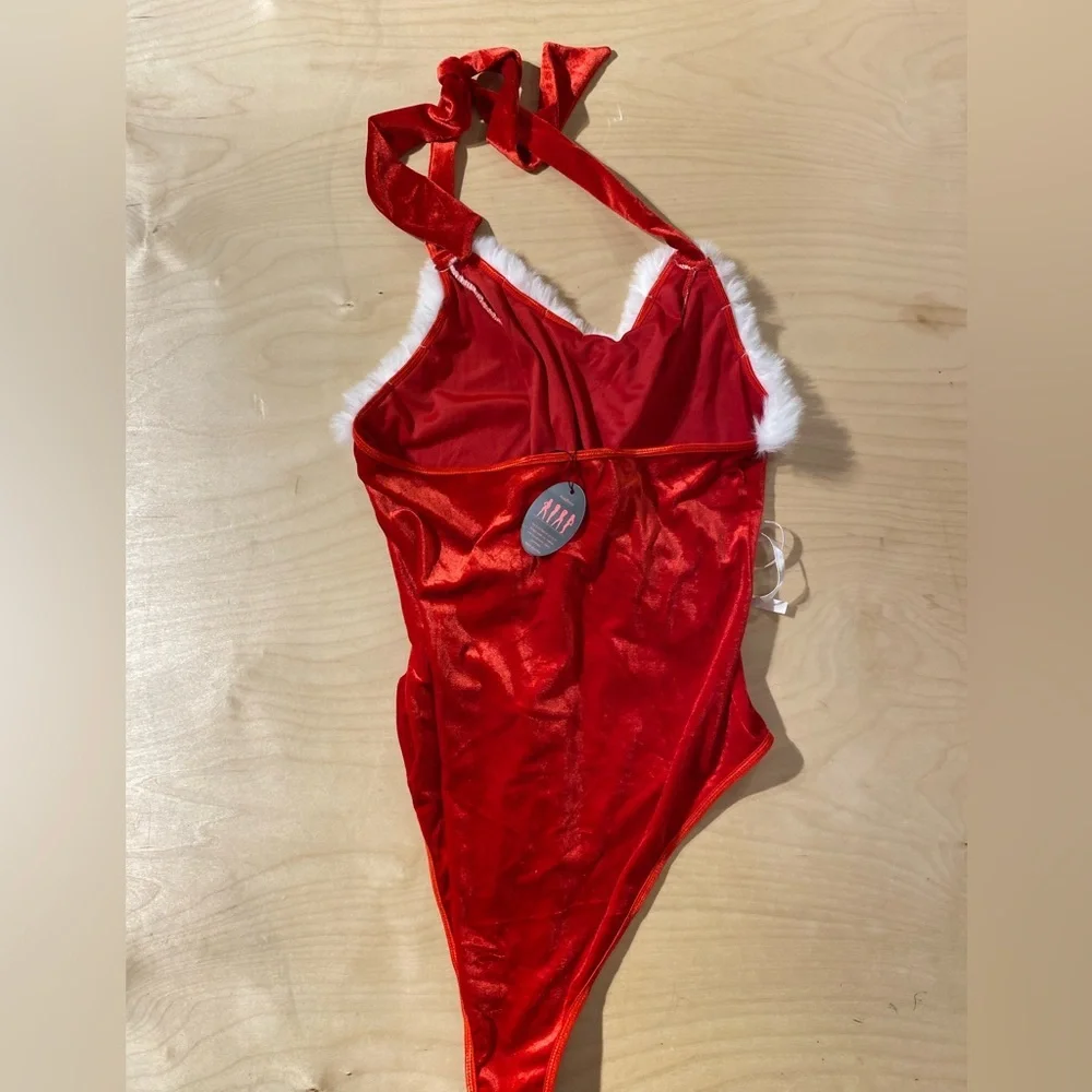 Avid Love Red One Piece Santa Swimsuit with White Trim XXL (OP)